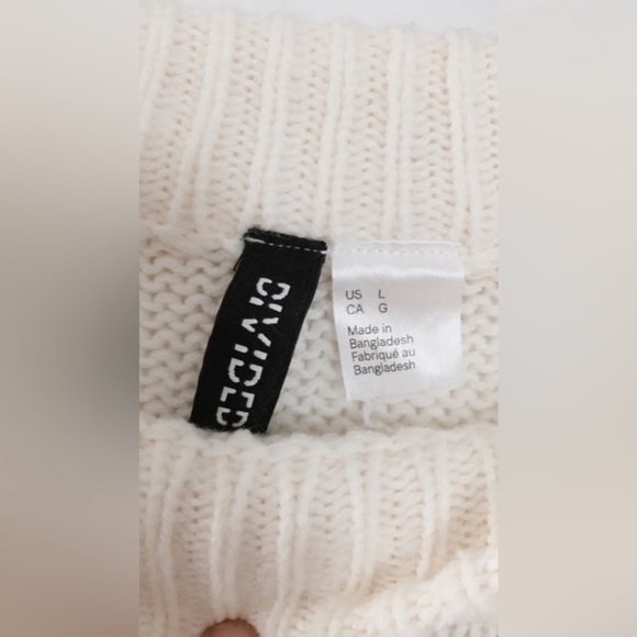 NWT Bobble Sweater from H & M Sz L color cream.  This is gorgeous - Picture 14 of 14